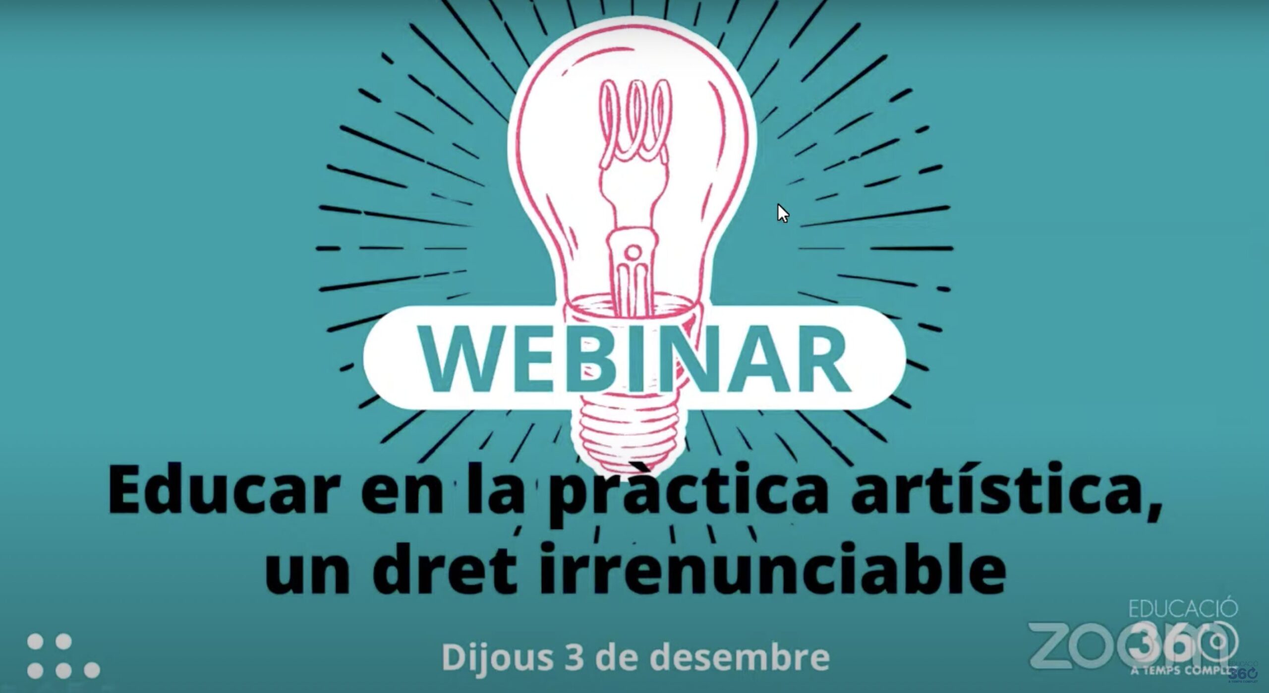 Webinar Educar en la pràctica artística